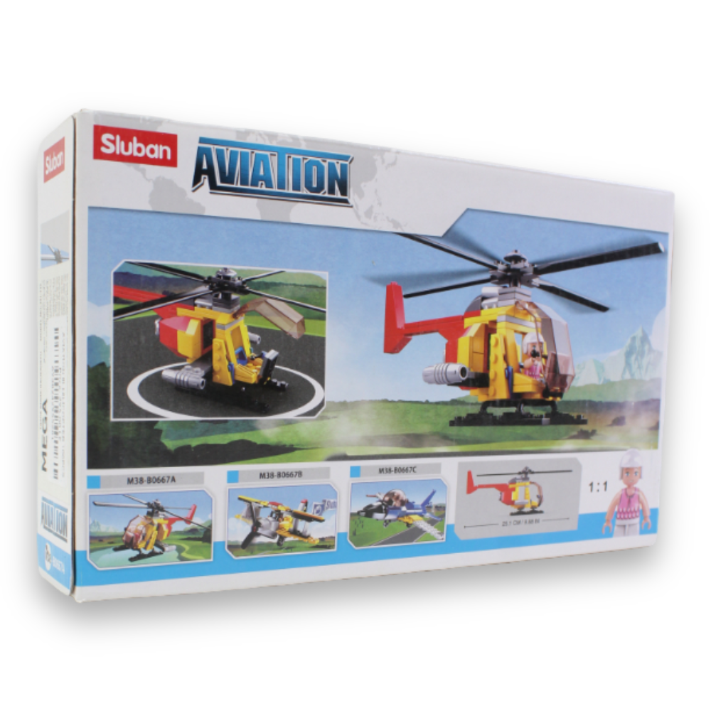 Sluban Aviation III Helicopter Building Set – 100 Pieces