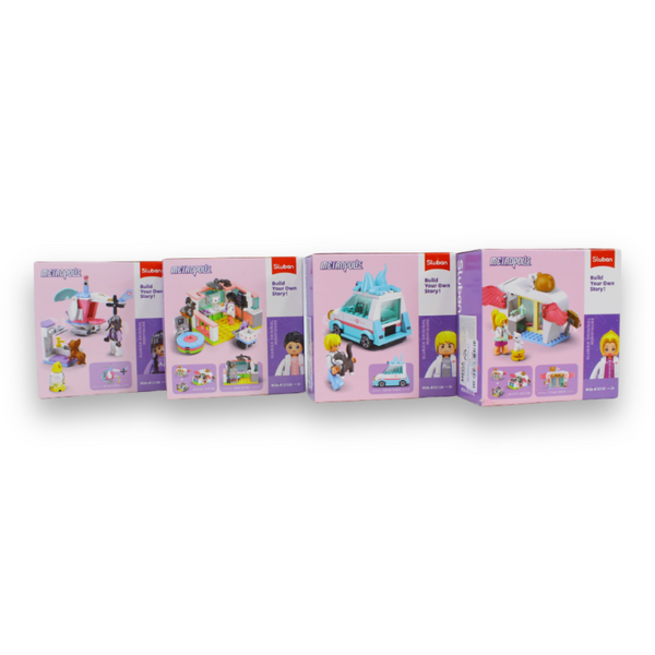 Sluban Metropolis Doctor Pet Building Set – 4 Assorted Types