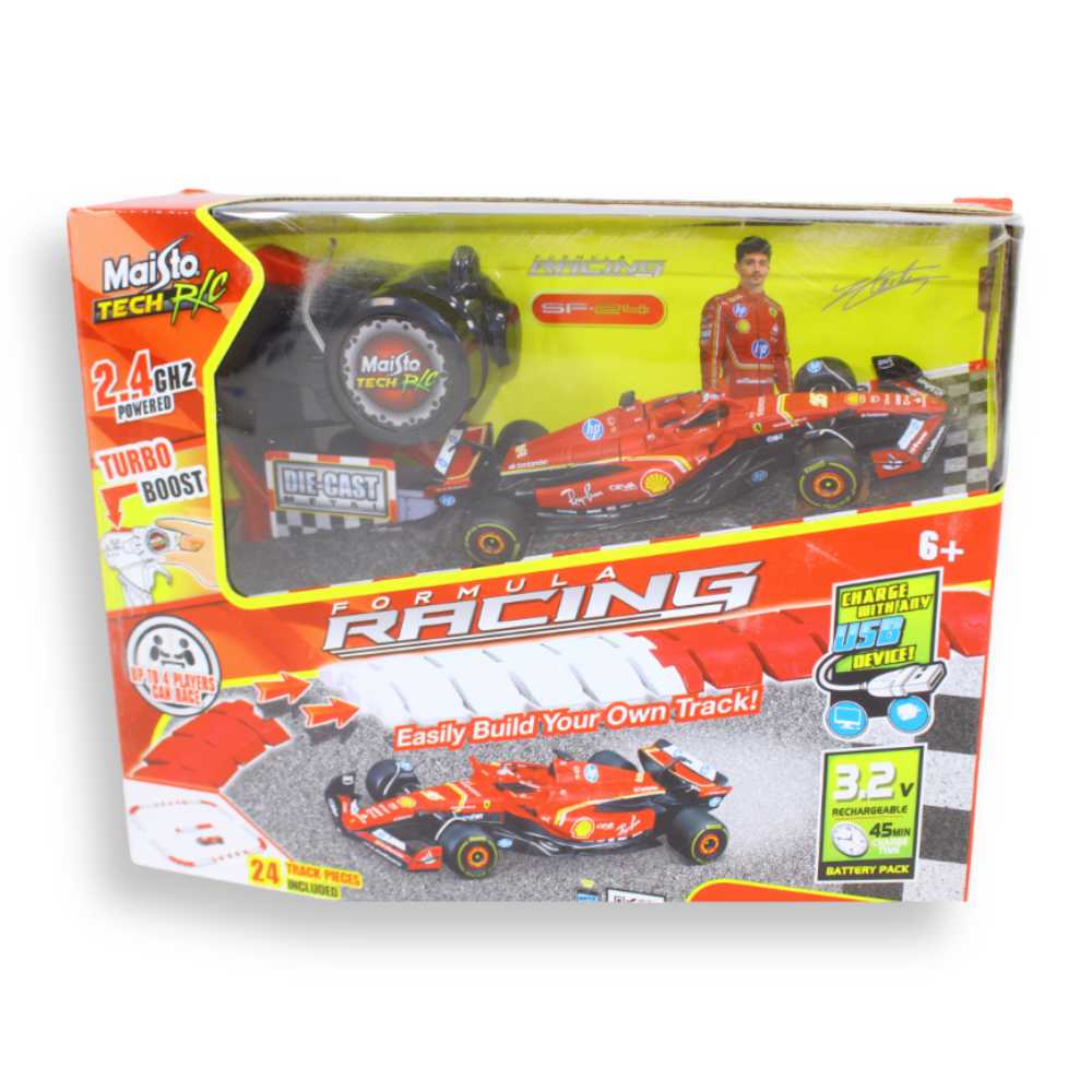 1:41 Formula Racing RC with track ~ Ferrari SF-24 – Red