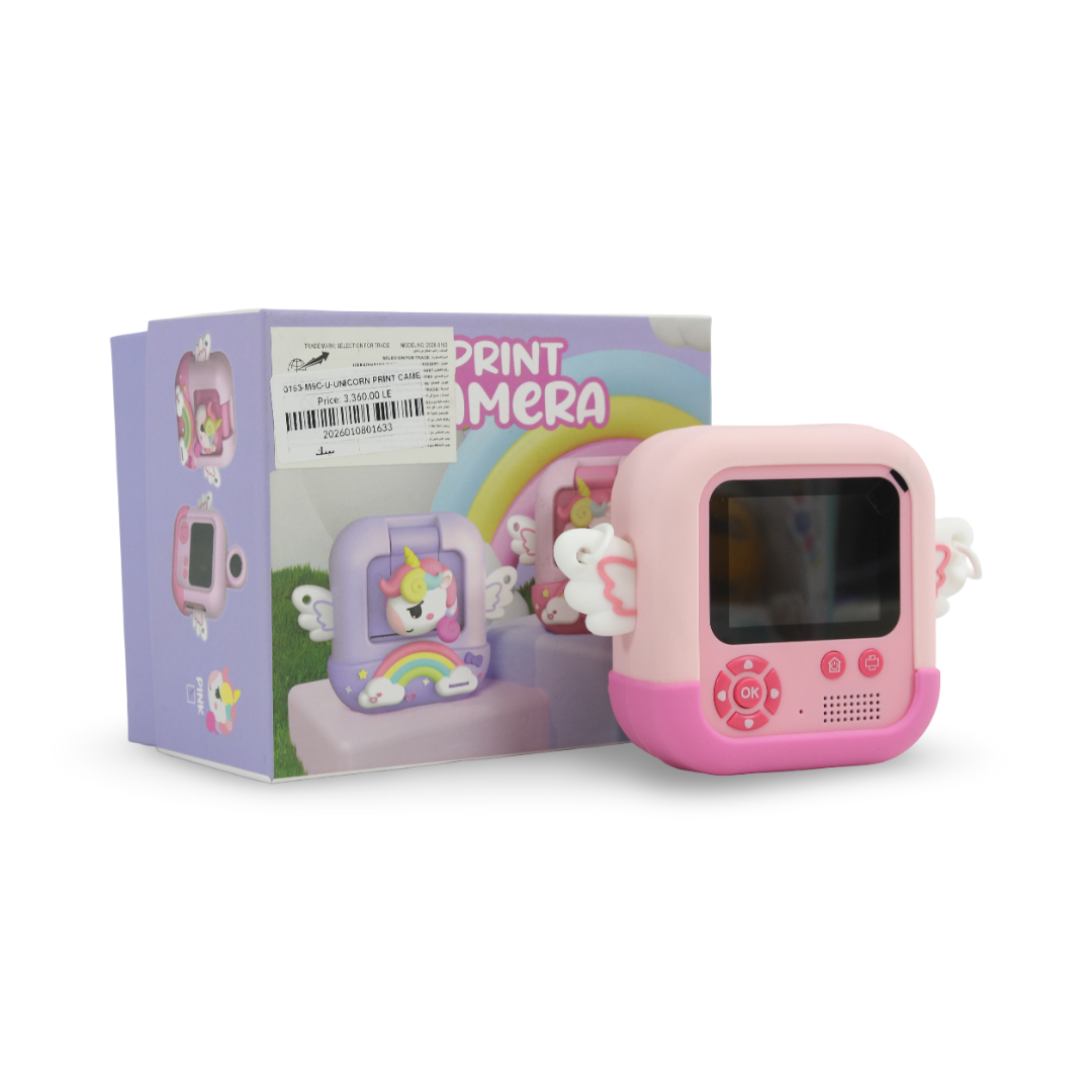 Kids Unicorn Print Camera – Pink