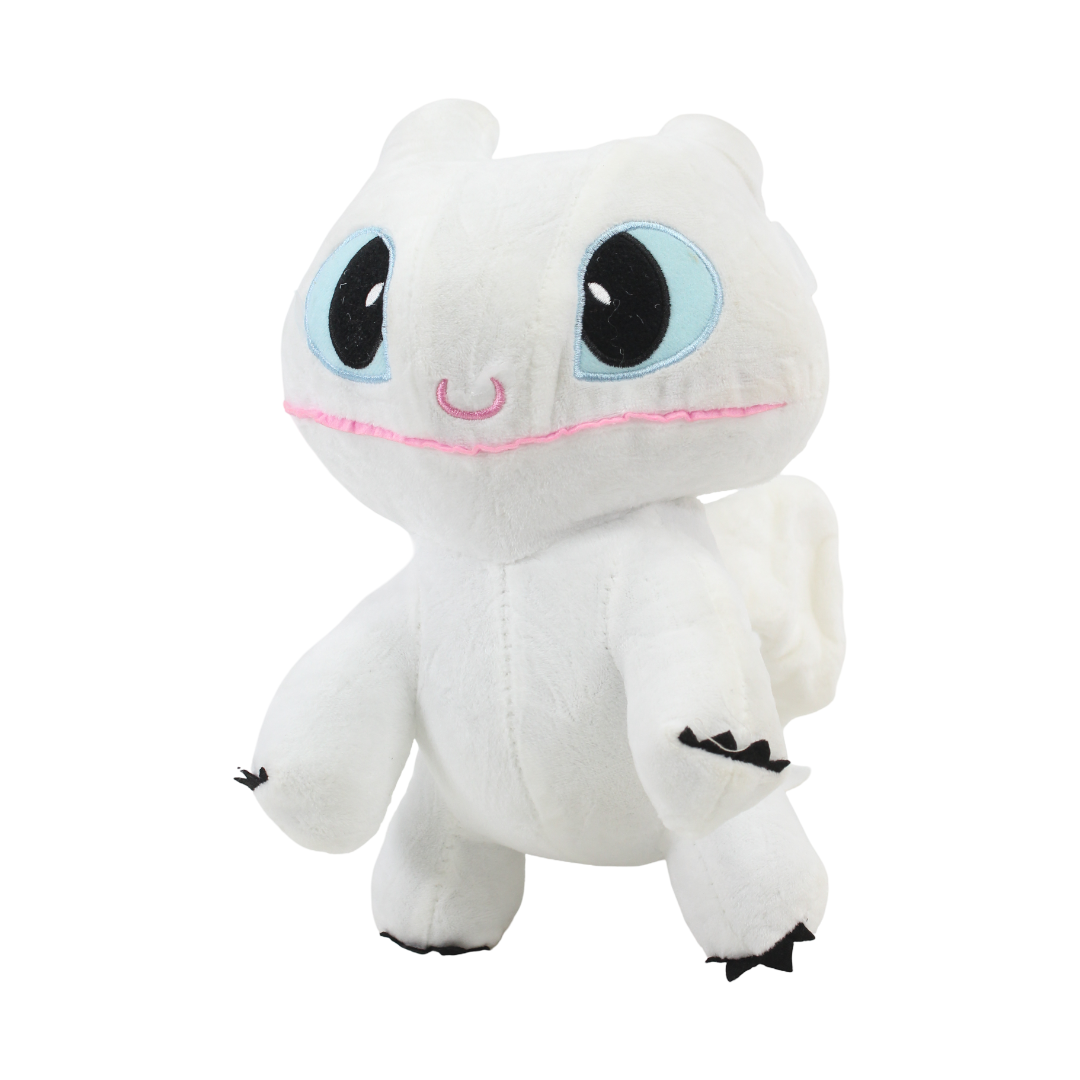 Kids Dragon Plush Toy – White, 30 Cm
