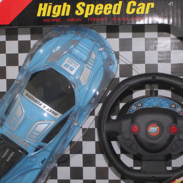 RC Racing Car with LED Lights – Baby Blue