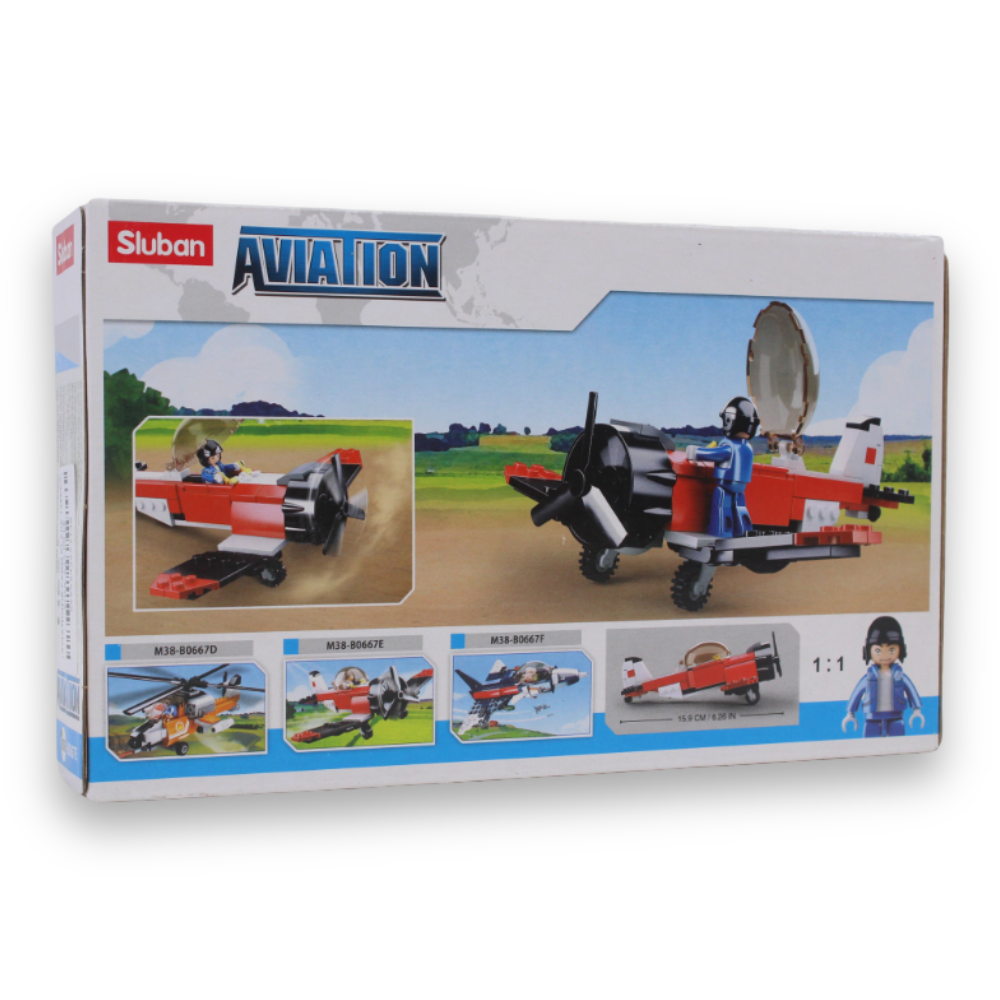 Aviation III Farm Plane Building Set – 128 Pieces