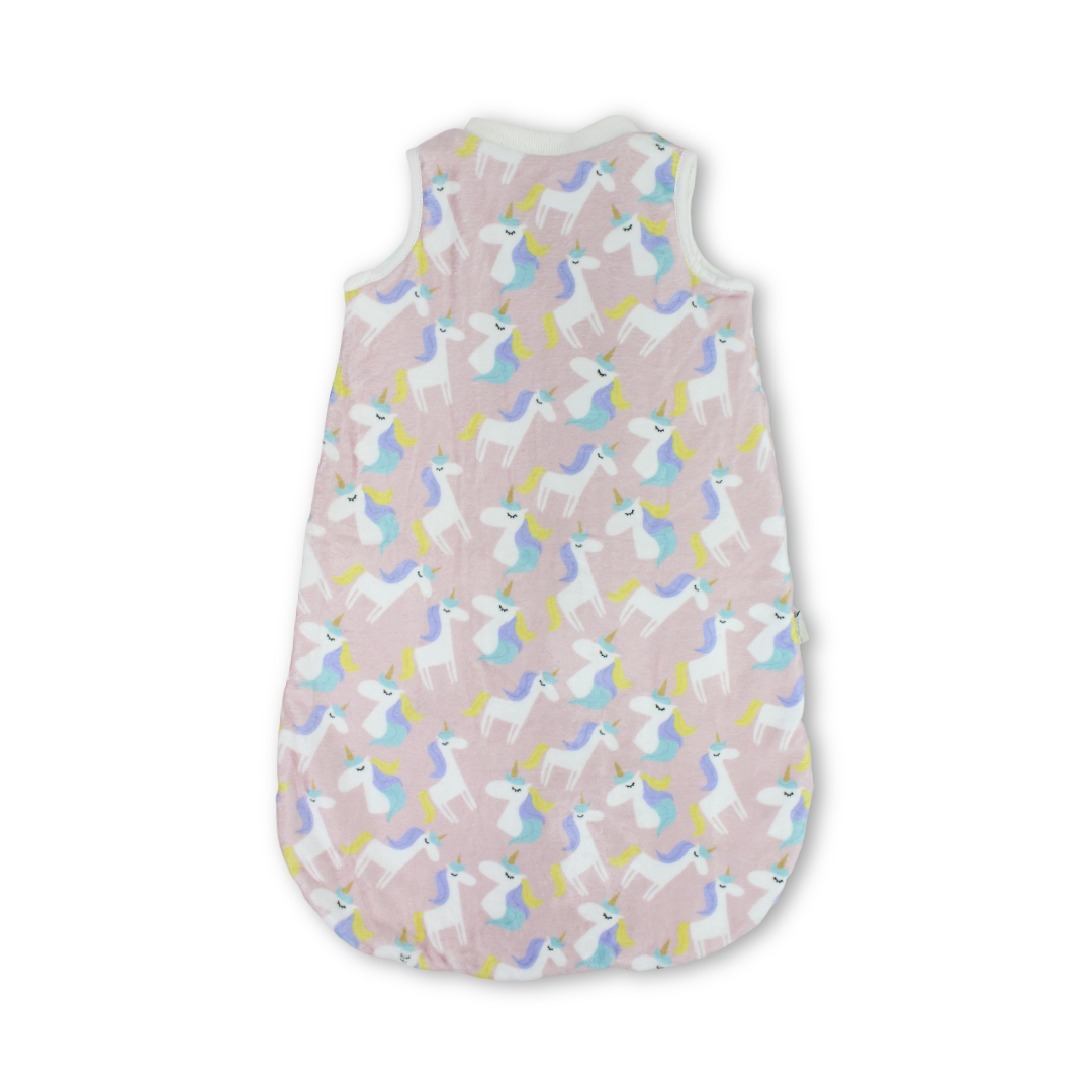 Baby Girls Sleeping Bag – Pink with Unicorn Print