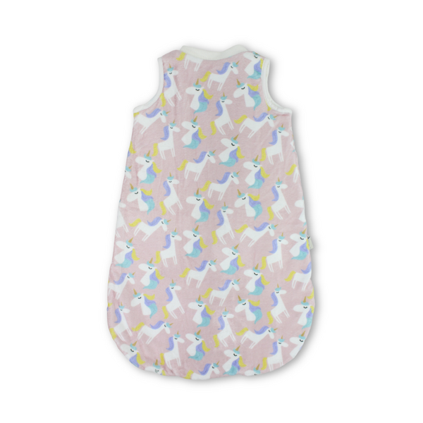 Baby Girls Sleeping Bag – Pink with Unicorn Print
