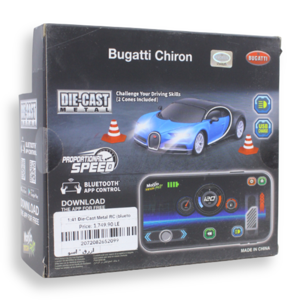 1:41 Die-Cast Metal RC (bluetooth car) - Bugatti Chiron
