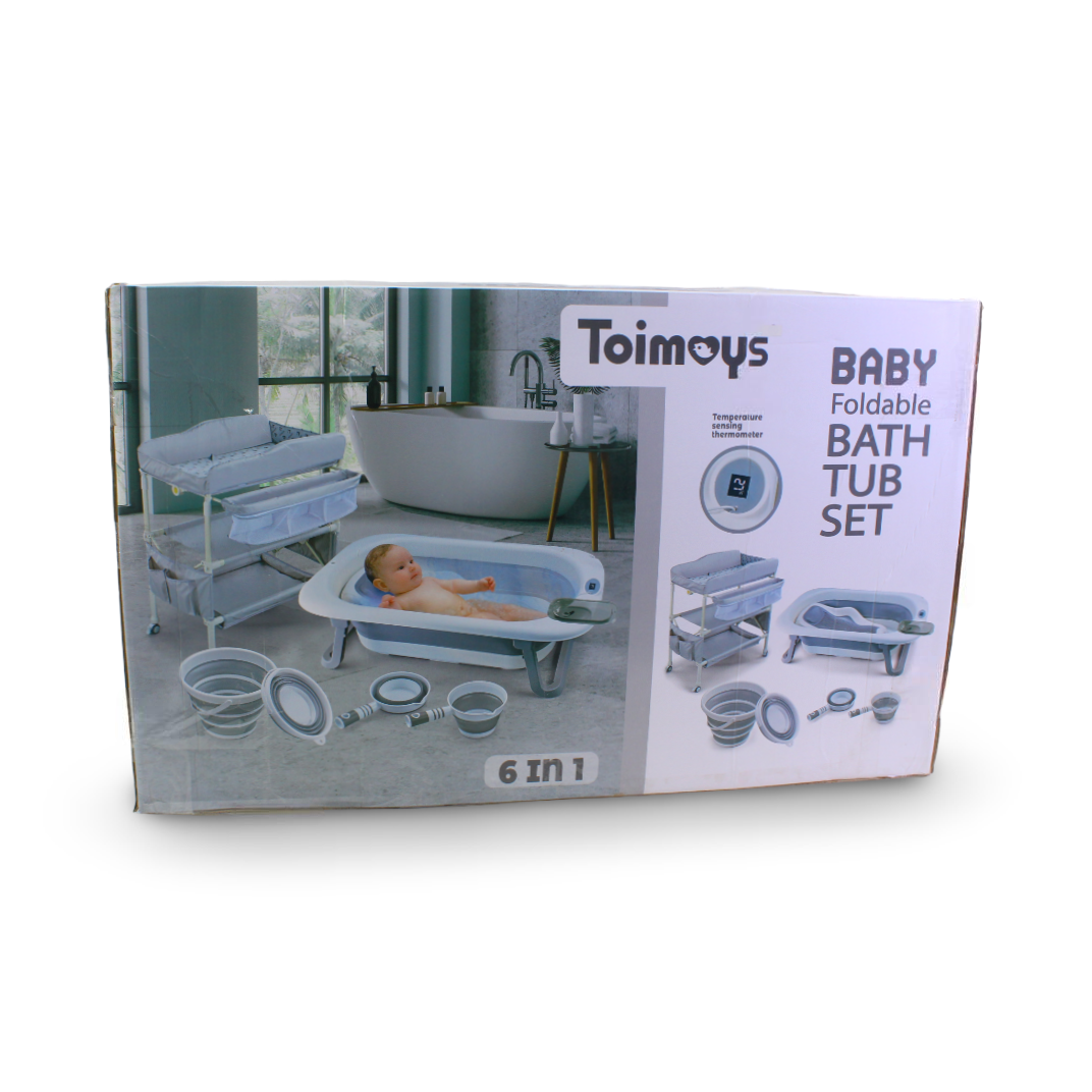 Toimoys 6-In-1 Foldable Baby Bathtub Set