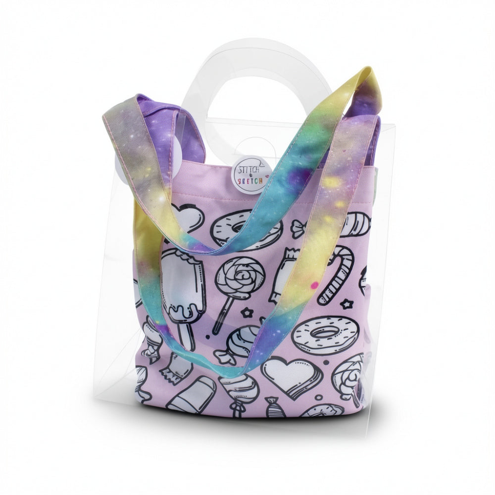 Stitch & Sketch Medium Tote Bag – Candies