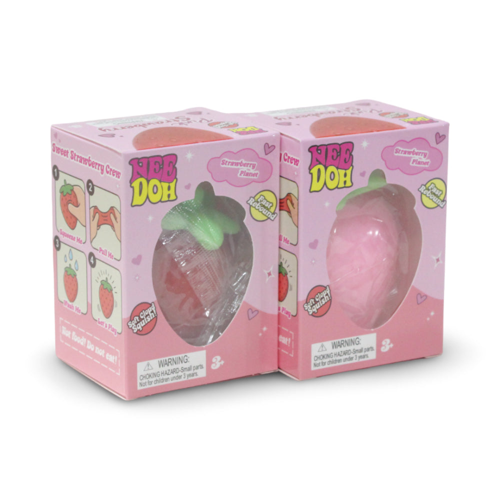 NeeDoh Strawberry Squishy Display – 12 Pcs