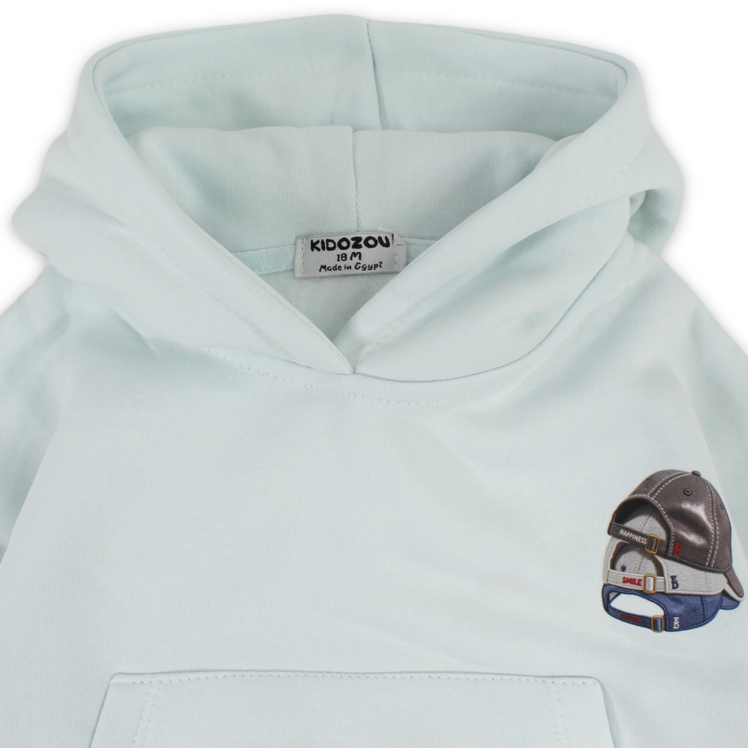 Unisex Hoodie – Aqua with CAP Print