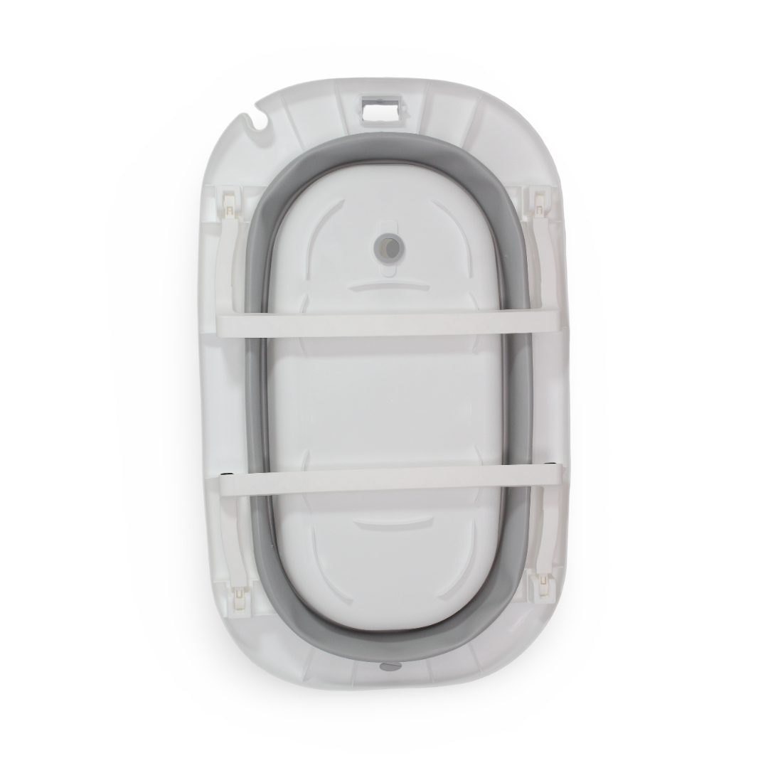 Baby Foldable Silicone Bathtub With Cushion – Grey