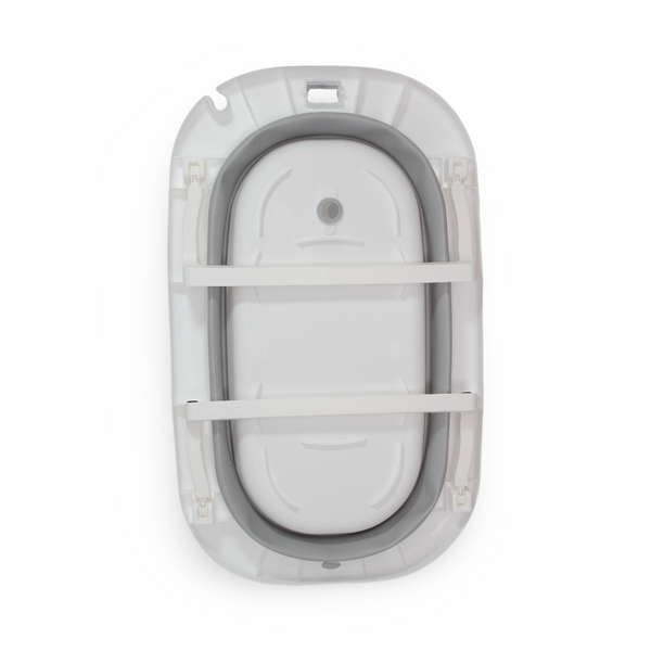 Baby Foldable Silicone Bathtub With Cushion – Grey