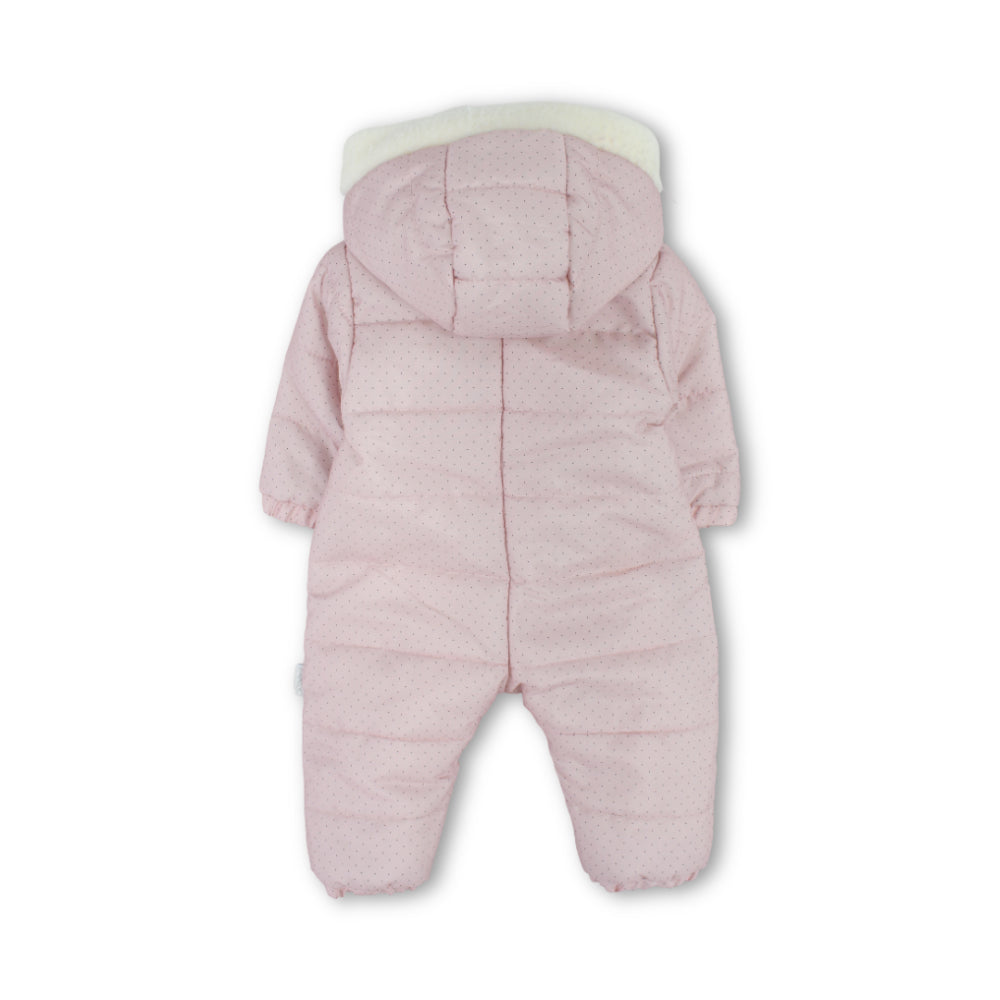 Baby Girls Cotton Baby Footie with Polka Dot Print