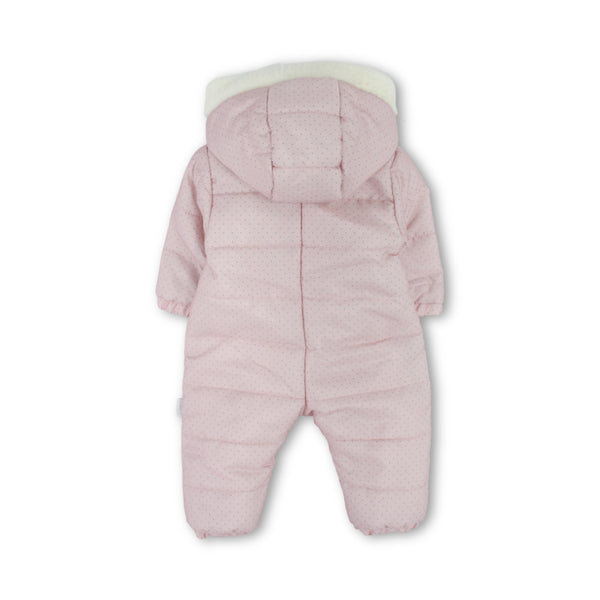 Baby Girls Cotton Baby Footie with Polka Dot Print