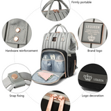 Grey/Black Lequeen Diamond 7TH Edition Waterproof Original Diaper Bag