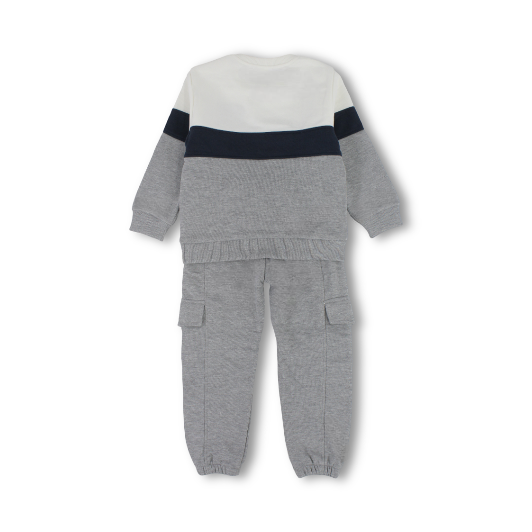 Baby Boys Two-Piece Outfit Set – Grey