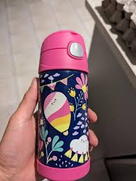 Thermos Bottle 355ml – Whimsical Clouds Stainless Steel & Straw Lid
