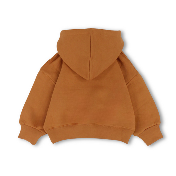 Unisex Hoodie – Orange with Bear Pocket Print