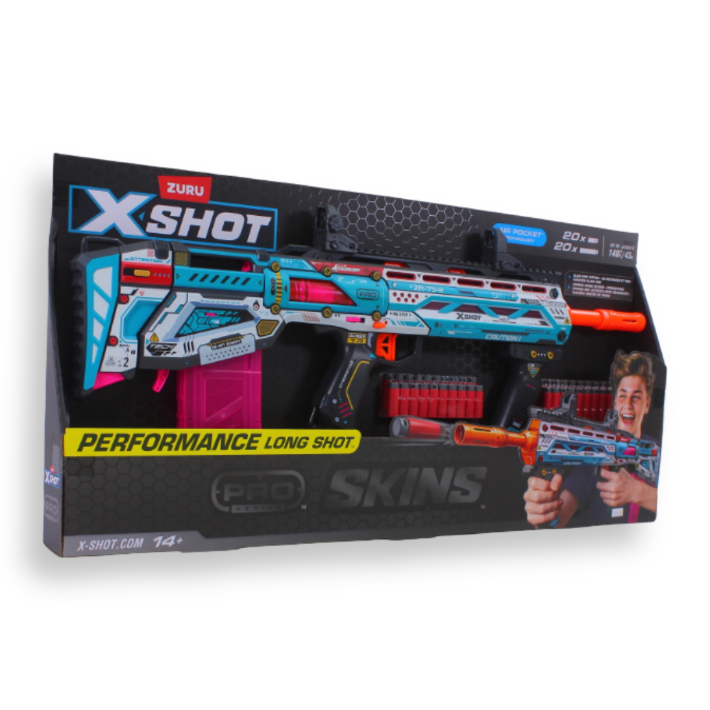 ZURU - X-Shot - Pro Series Long Shot Skins (20 Short Darts) (20 Long Darts)