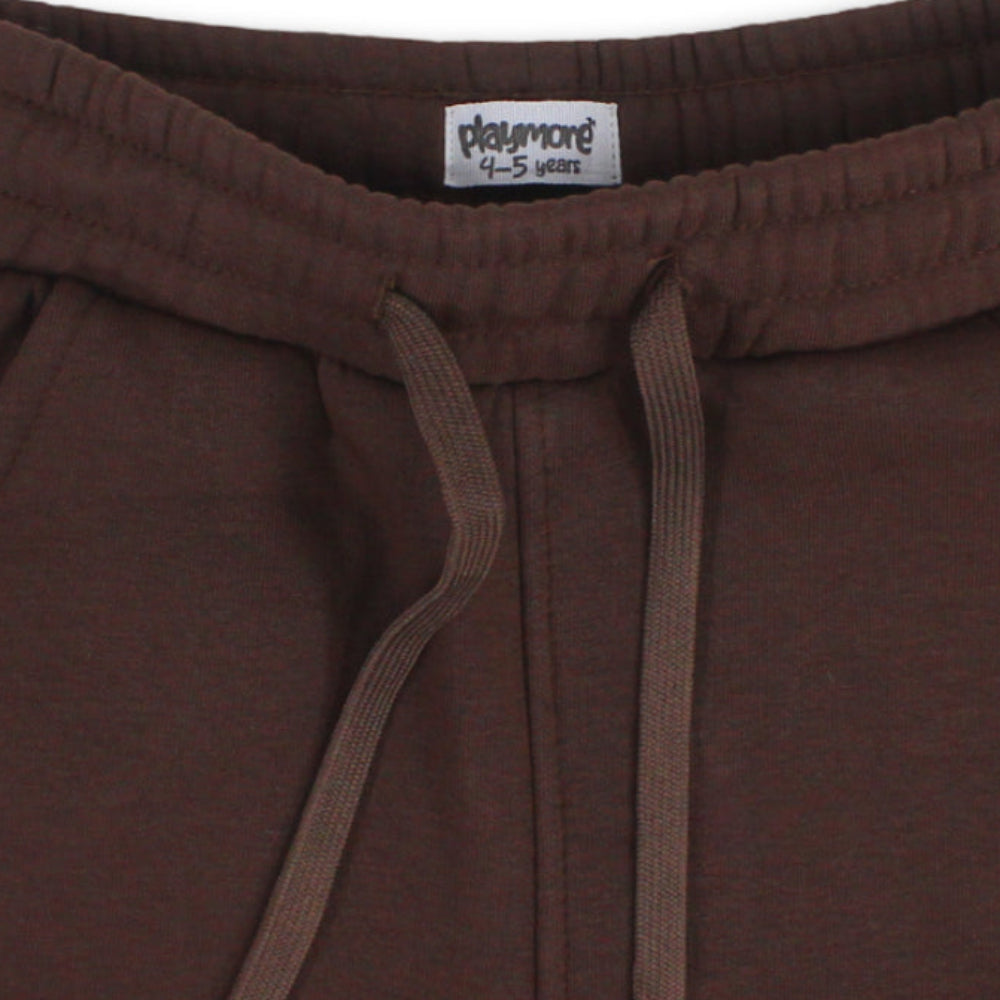 Boys Cotton Sweatpants – Brown