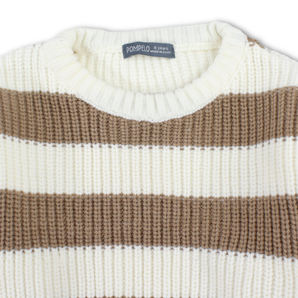 Girls Knitted Pullover – Camel