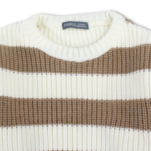 Girls Knitted Pullover – Camel