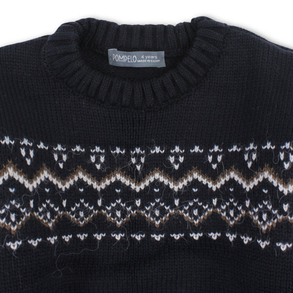 Boys Knitted Pullover – Navy