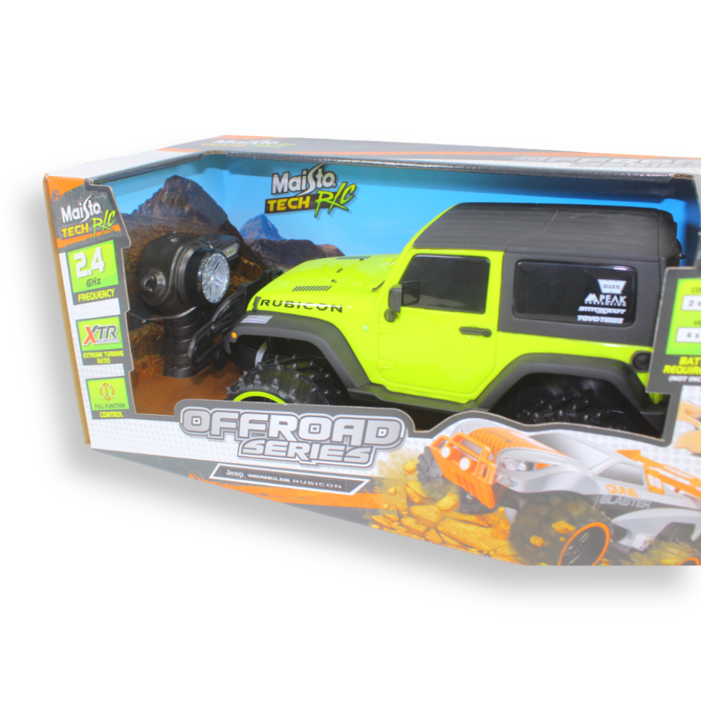 1:16 Off-Road RC (2.4GHz) ~ Jeep Wrangler Rubicon – Neon Yellow