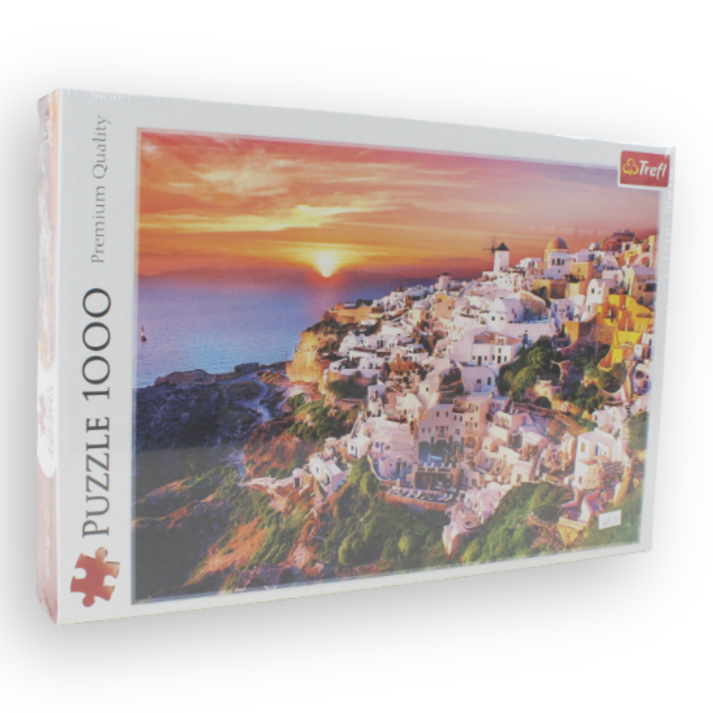 Trefl 1000-Piece Jigsaw Puzzle – Sunset Over Santorini