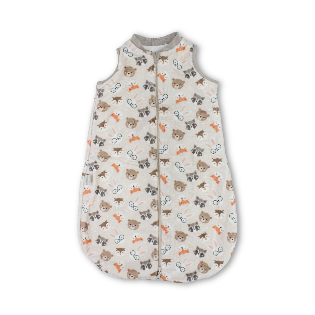 Baby Boys Sleeping Bag – Beige with Animals Print