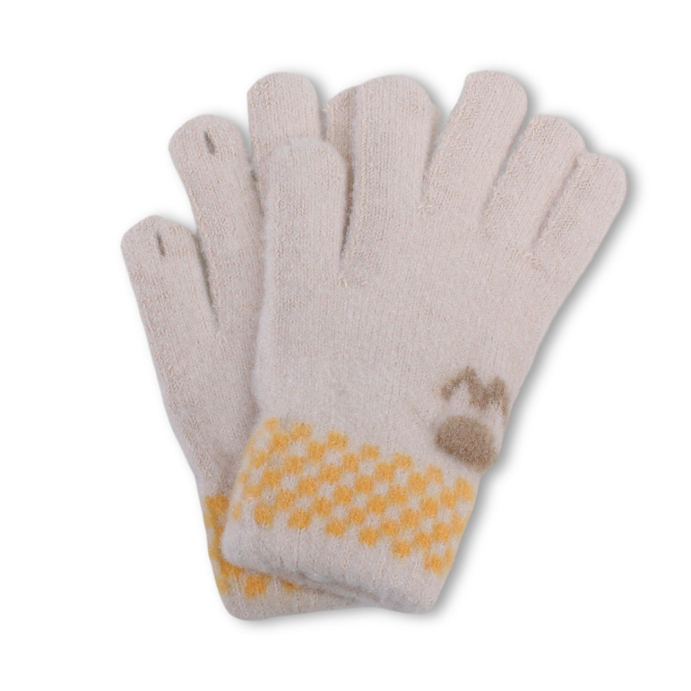 Girls Winter Gloves – Beige