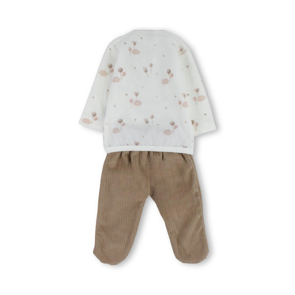 Unisex Baby Cotton Pajama Set with Teddy Bear & Balloon Print
