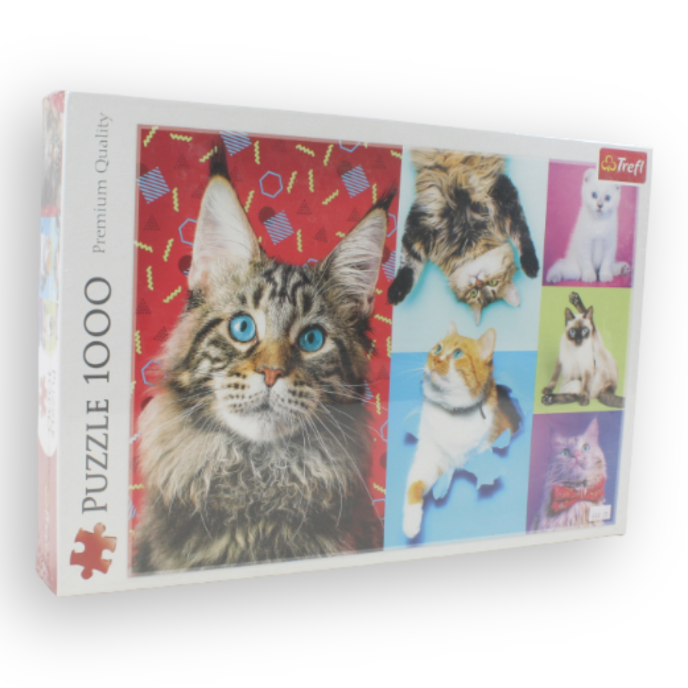 Trefl 1000-Piece Jigsaw Puzzle – Happy Cats