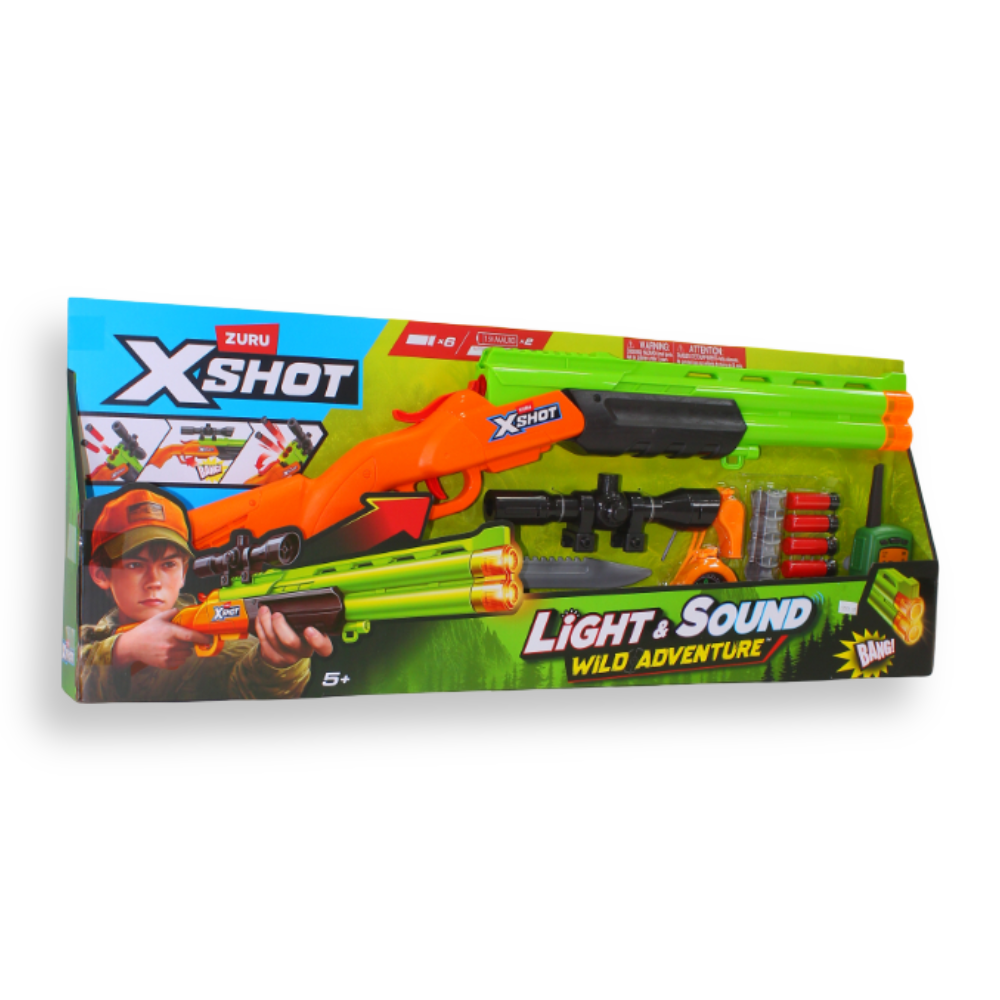 ZURU - X-Shot Light & Sound Wild Adventure Role Play Big Hunter Shotgun