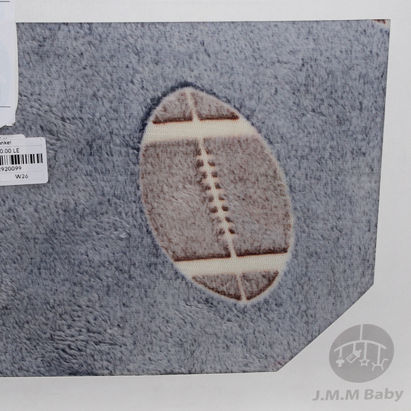 Baby Boys Fleece Blanket – Indigo with Baseball Print