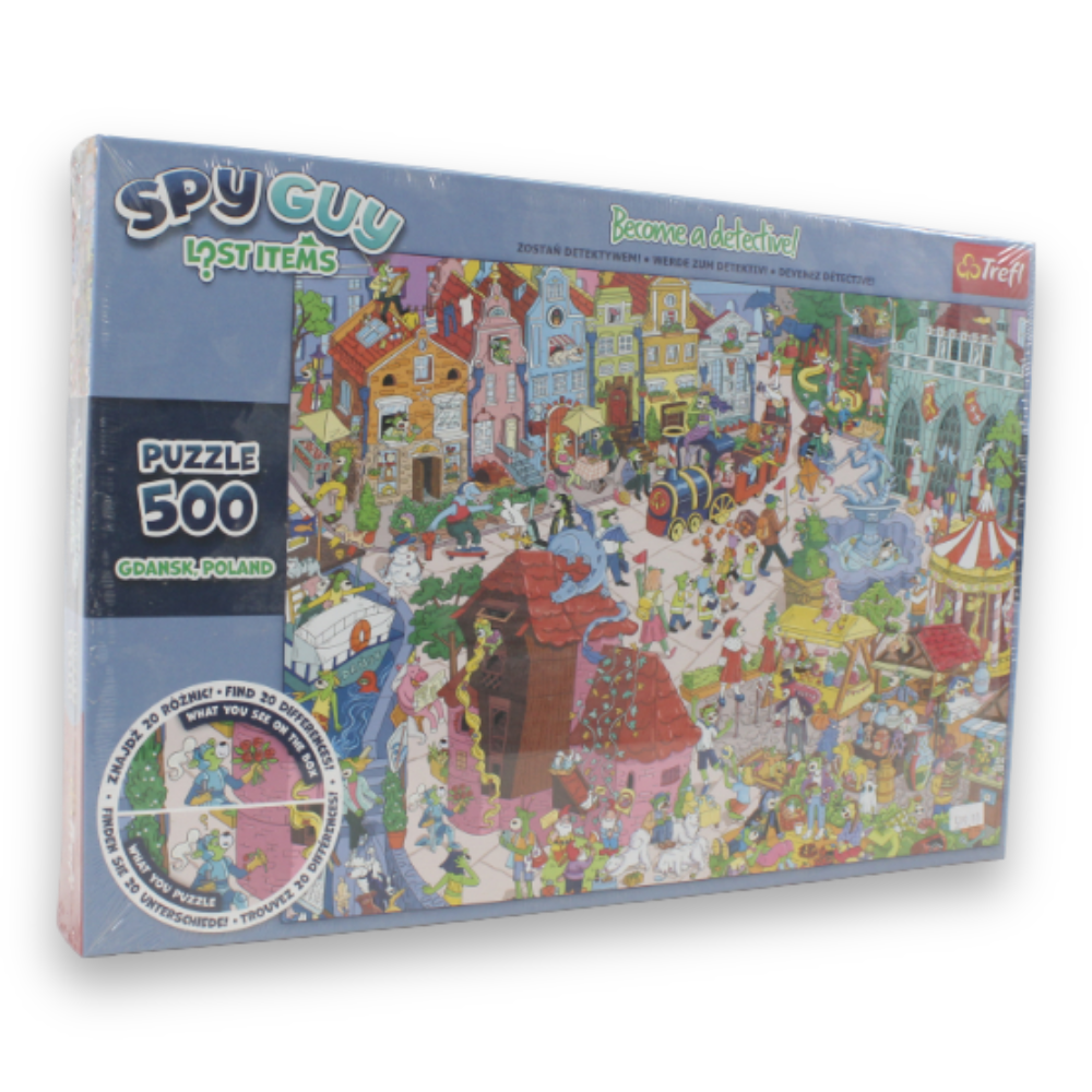 Trefl Spy Guy Find & Solve Village Jigsaw Puzzle – 500 Pcs