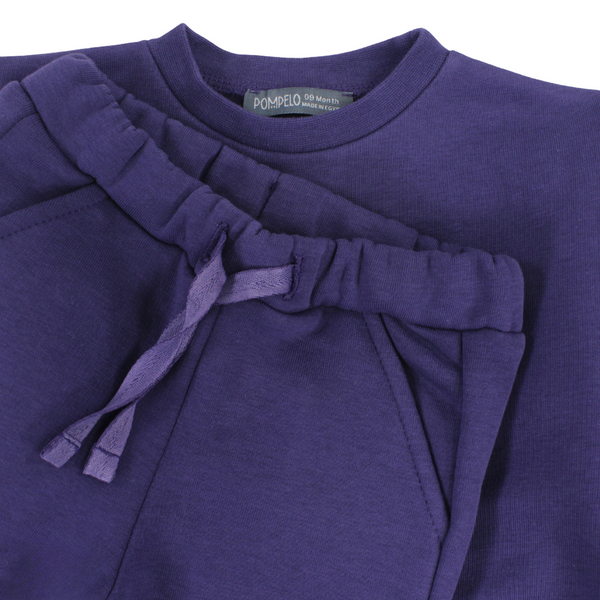 Baby Girls Two-Piece Outfit Set – Purple