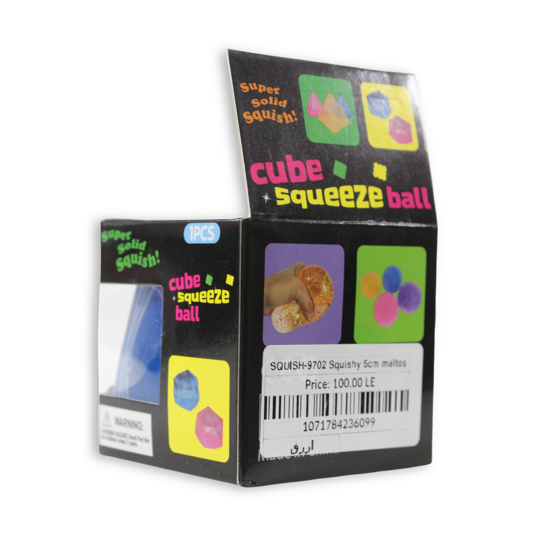 Bingo Flowing Ice Cube Squishy Toy – Blue, 5 Cm