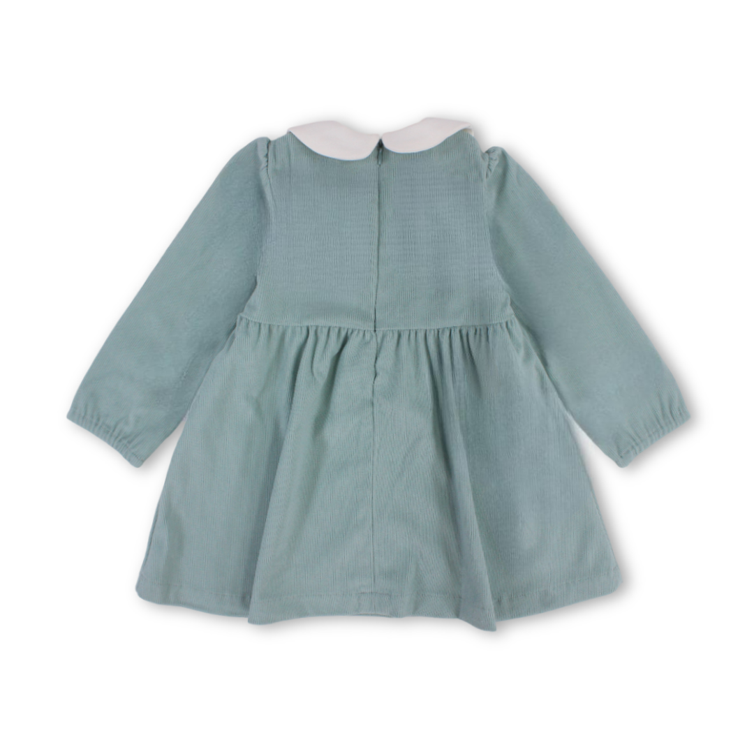 Baby Girls Long-sleeved Dress – Mint