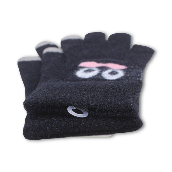 Girls Winter Gloves – Black