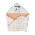 Cotton Baby Blanket – Salmon with Flamingo Print