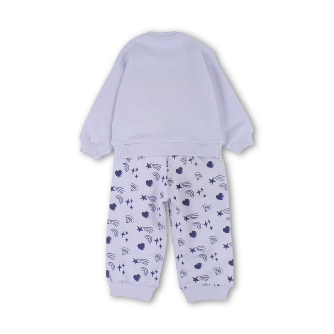 Girls Long-Sleeved Pajama – Lavender with Dreamy Unicorn Print