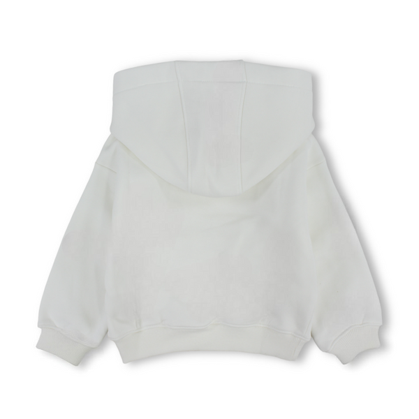 Unisex Kids Cotton Hoodie – Plain Off-White