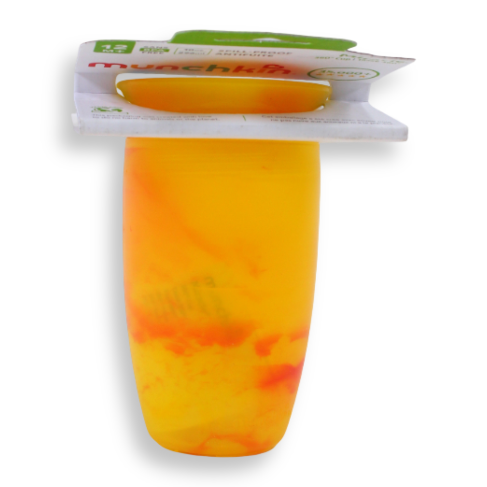 Munchkin Miracle® 360° Tropical Swirl Sippy Cup 10 oz – Yellow, 12 Months+