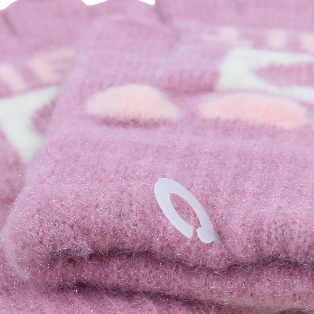 Girls Winter Gloves – Dusty Pink