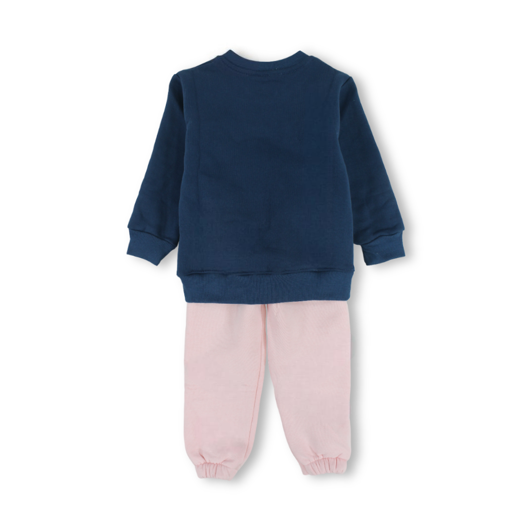 Girls Cotton Long-Sleeved Pajama – Butterfly Print