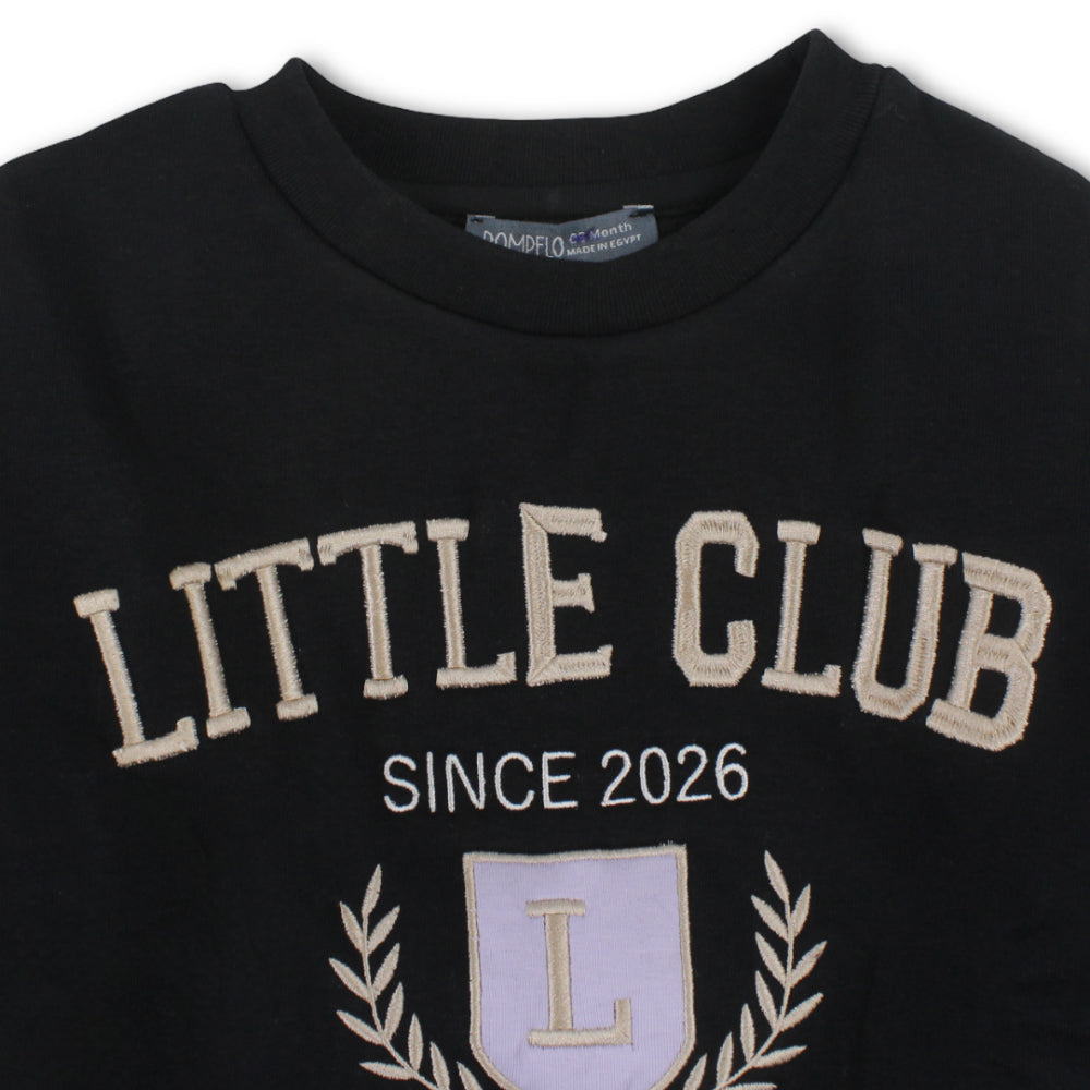 Girls Cotton Sweatshirt – Black