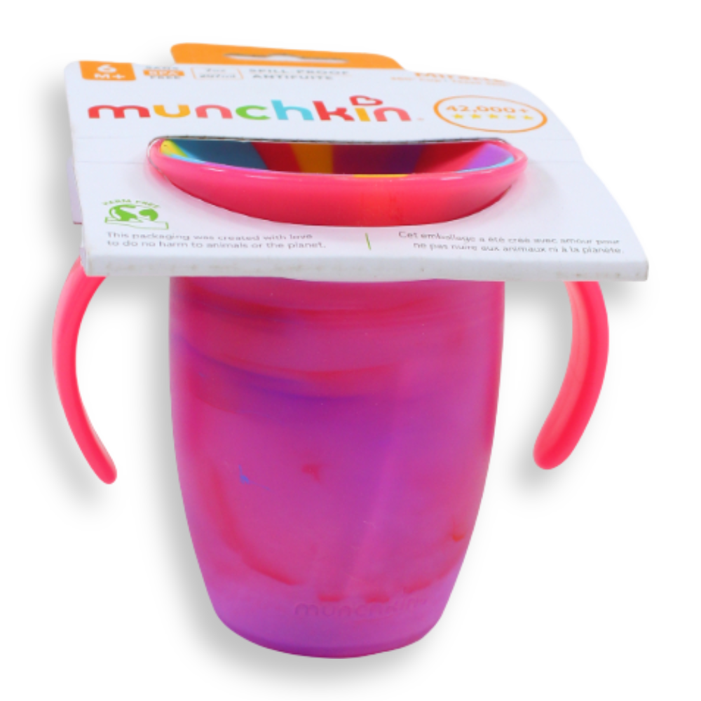 Munchkin Miracle® 360° Tropical Swirl Trainer Cup 7 oz – Mauve, 6 Months+