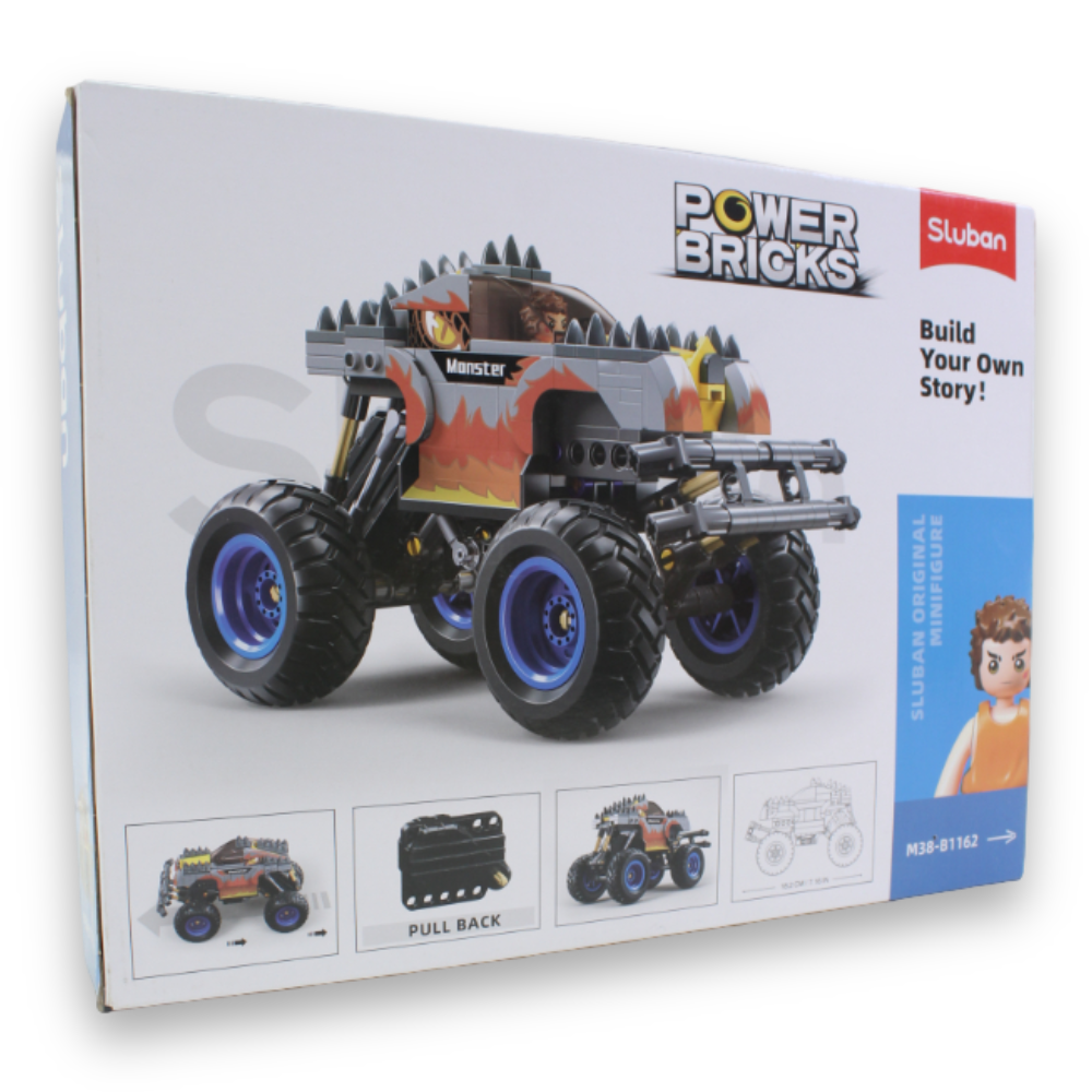 Powerbricks Pull-Back Off-Road Vehicle Building Set – 267 Pieces
