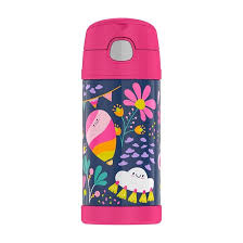 Thermos Bottle 355ml – Whimsical Clouds Stainless Steel & Straw Lid